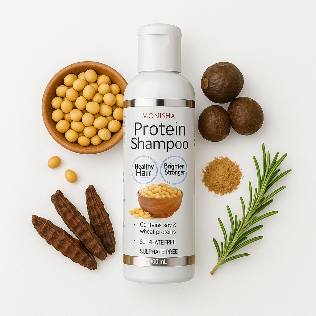 MS Protein Shampoo with Soya & Herbal Extracts – Anti-Hair Fall, Dandruff Control, Sulphate-Free – 100ml | 200ml | 500ml