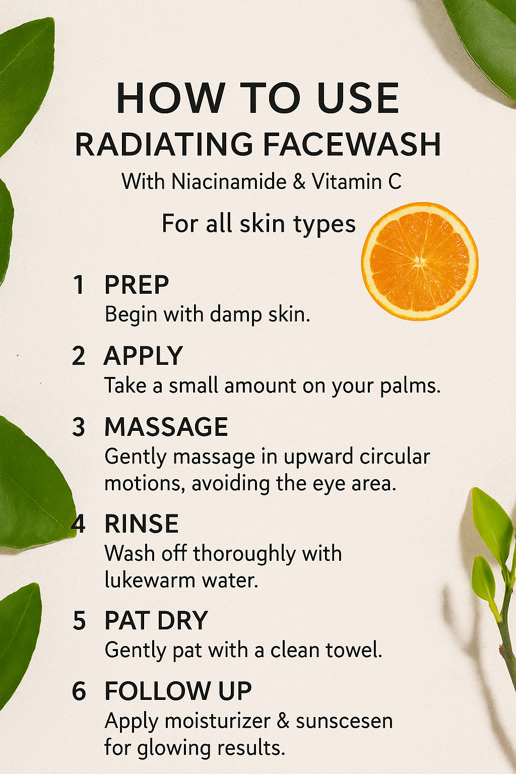 Monisha Sarage Radiating Face Wash | Vitamin C & Niacinamide | Brightening Face Cleanser for Dark Spots, Dullness & Uneven Skin Tone | Gentle Daily Wash for All Skin Types | 100mL