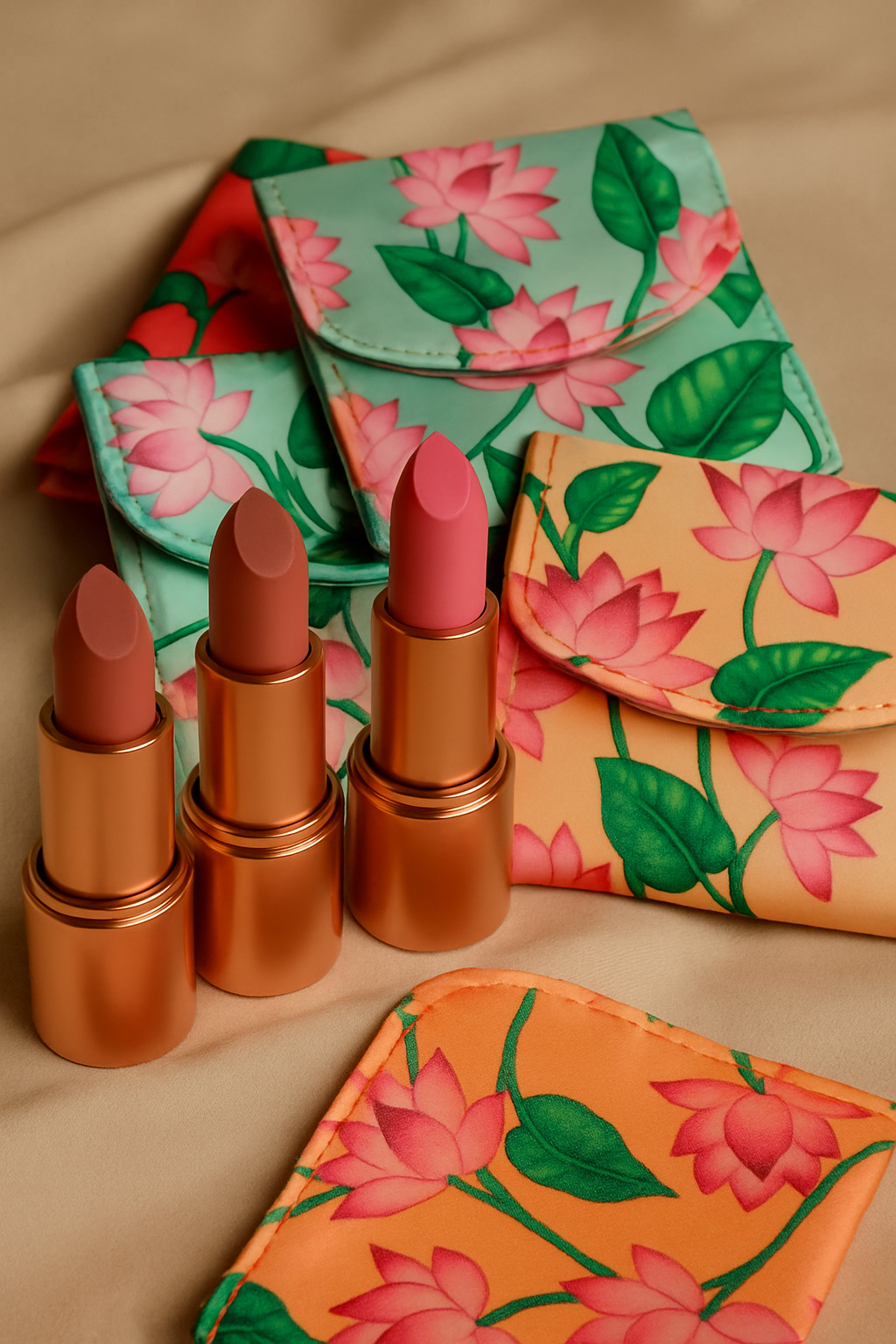 Mood Pehn Le Lipstick Trio – Sukoon, Muskaan & Udaan | Natural, Moisturizing Shades for Every Mood | full size