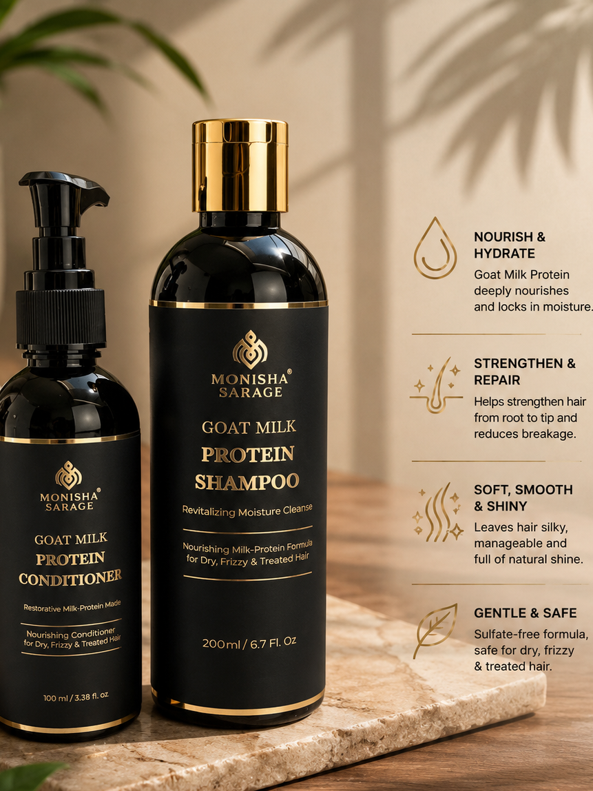 Goat Milk Shampoo (200ml) + Conditioner Combo (100ml)