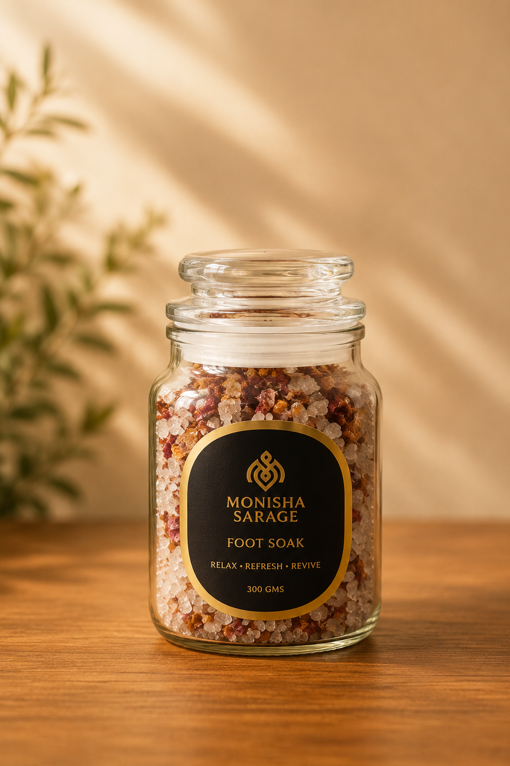 Botanical Foot Soak | Relaxing Mineral Foot Bath Salts with Rose Petals | Tired Feet Therapy | 150g
