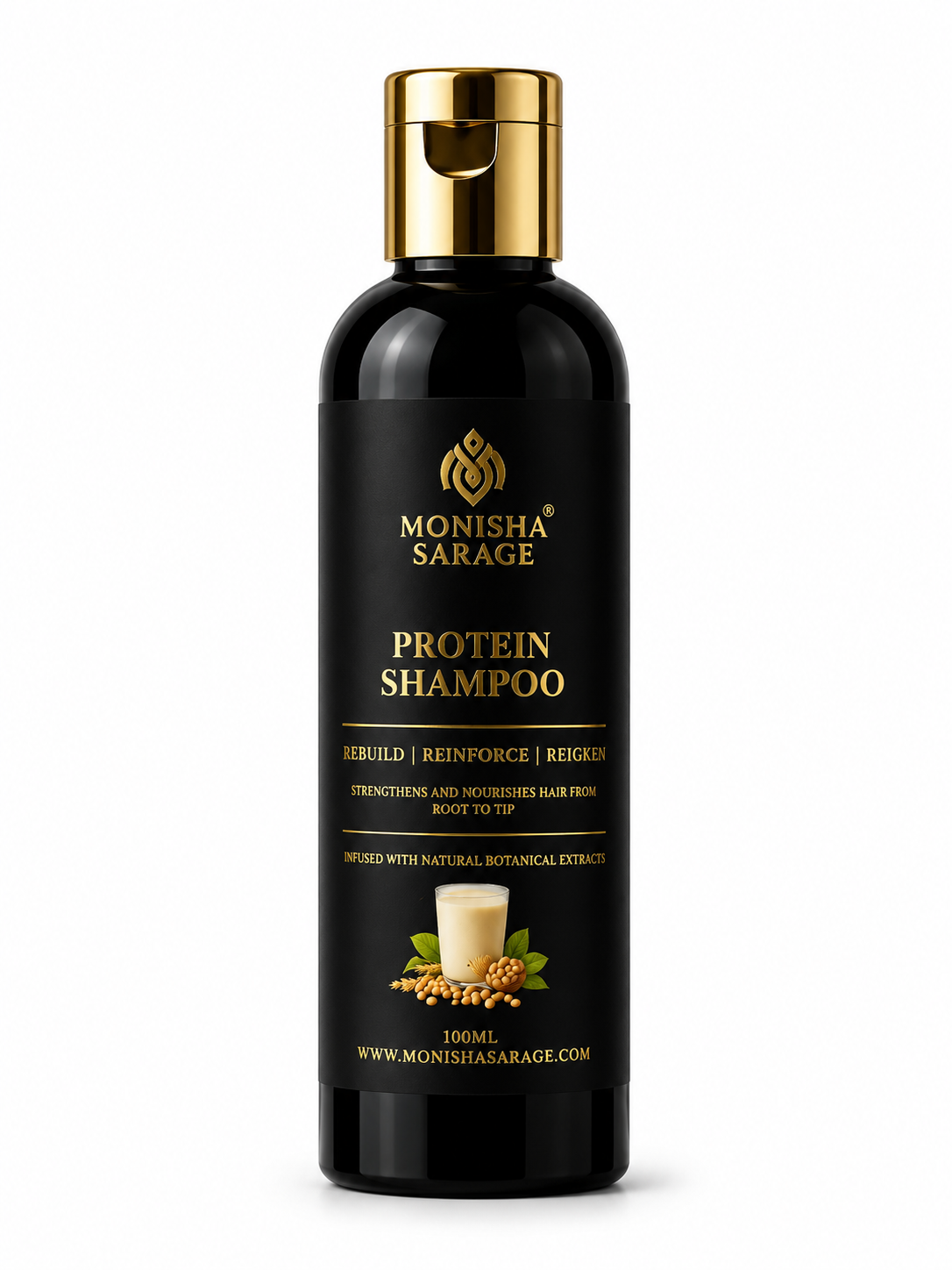 MS Protein Shampoo with Soya & Herbal Extracts – Anti-Hair Fall, Dandruff Control, Sulphate-Free – 100ml | 200ml | 500ml
