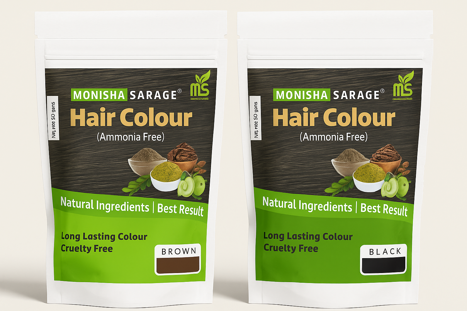 Natural Hair Colour Combo – Black & Brown