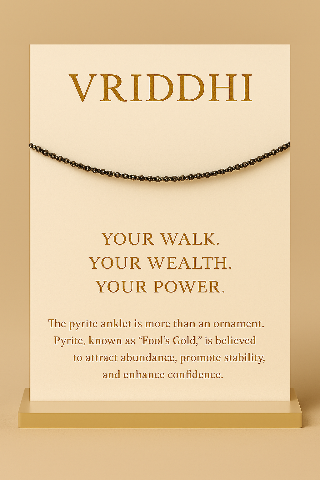 Vriddhi Pyrite Anklet – Opportunities, Abundance & Protection