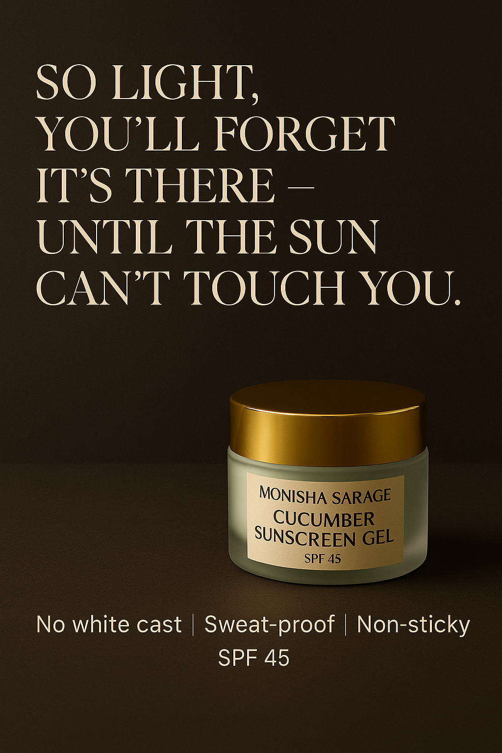 Soothing SPF 45 Cucumber Sunscreen – Sweat-Proof Sun Shield | 30gms