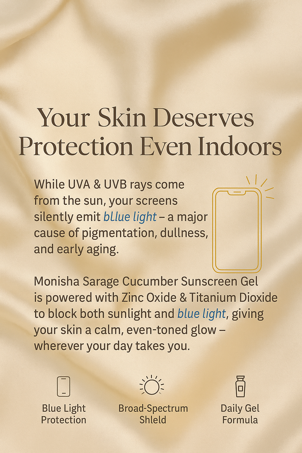 Soothing SPF 45 Cucumber Sunscreen – Sweat-Proof Sun Shield | 30gms