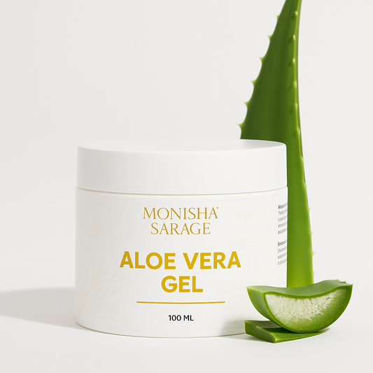 Monisha Sarage Pure Aloe Vera Gel – Hydrating & Soothing Gel for Face, Body & Hair – 100g | All Skin Types