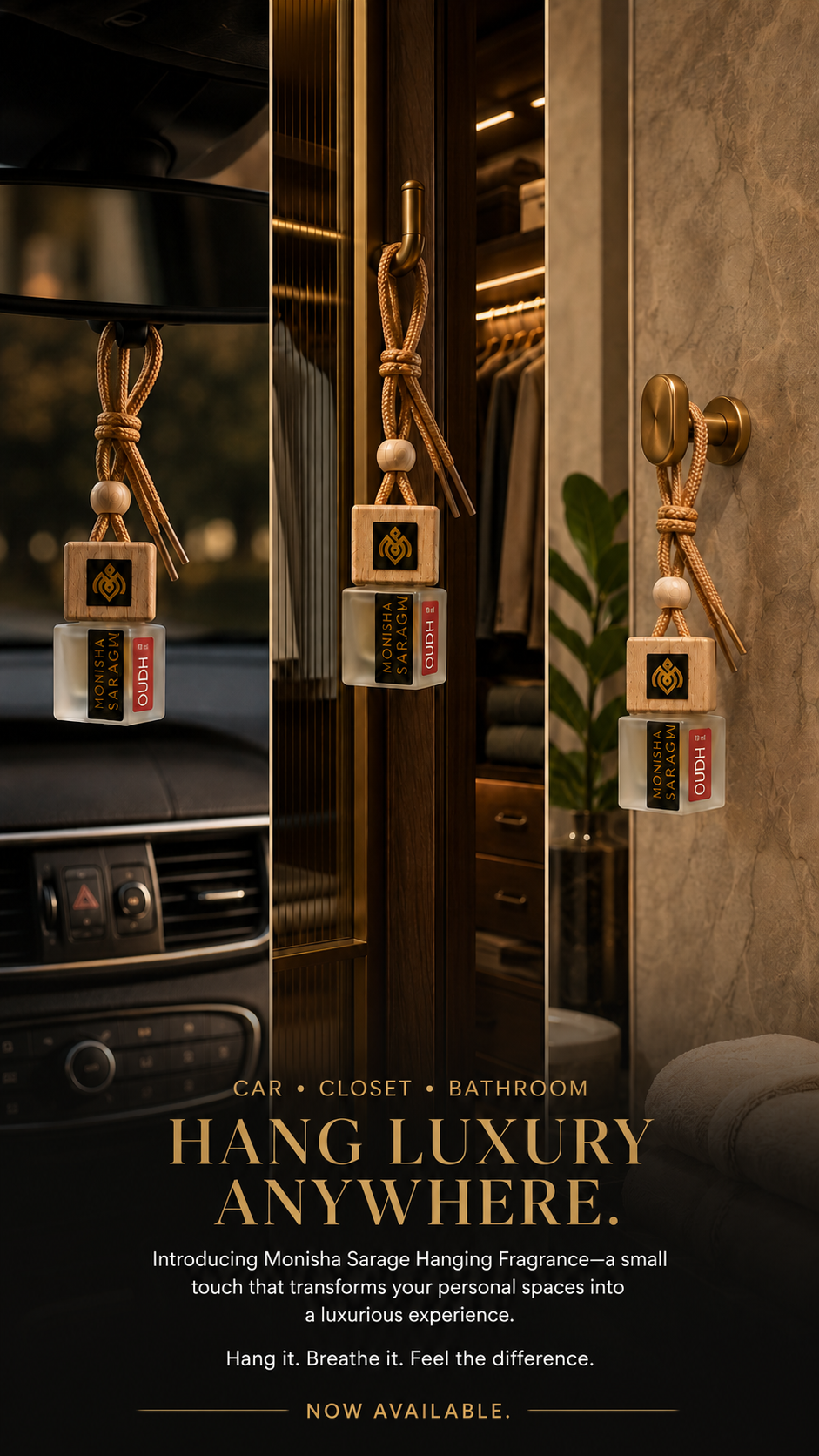 Car, Closet & Bathroom Hanging Fragrance | Monisha Sarage