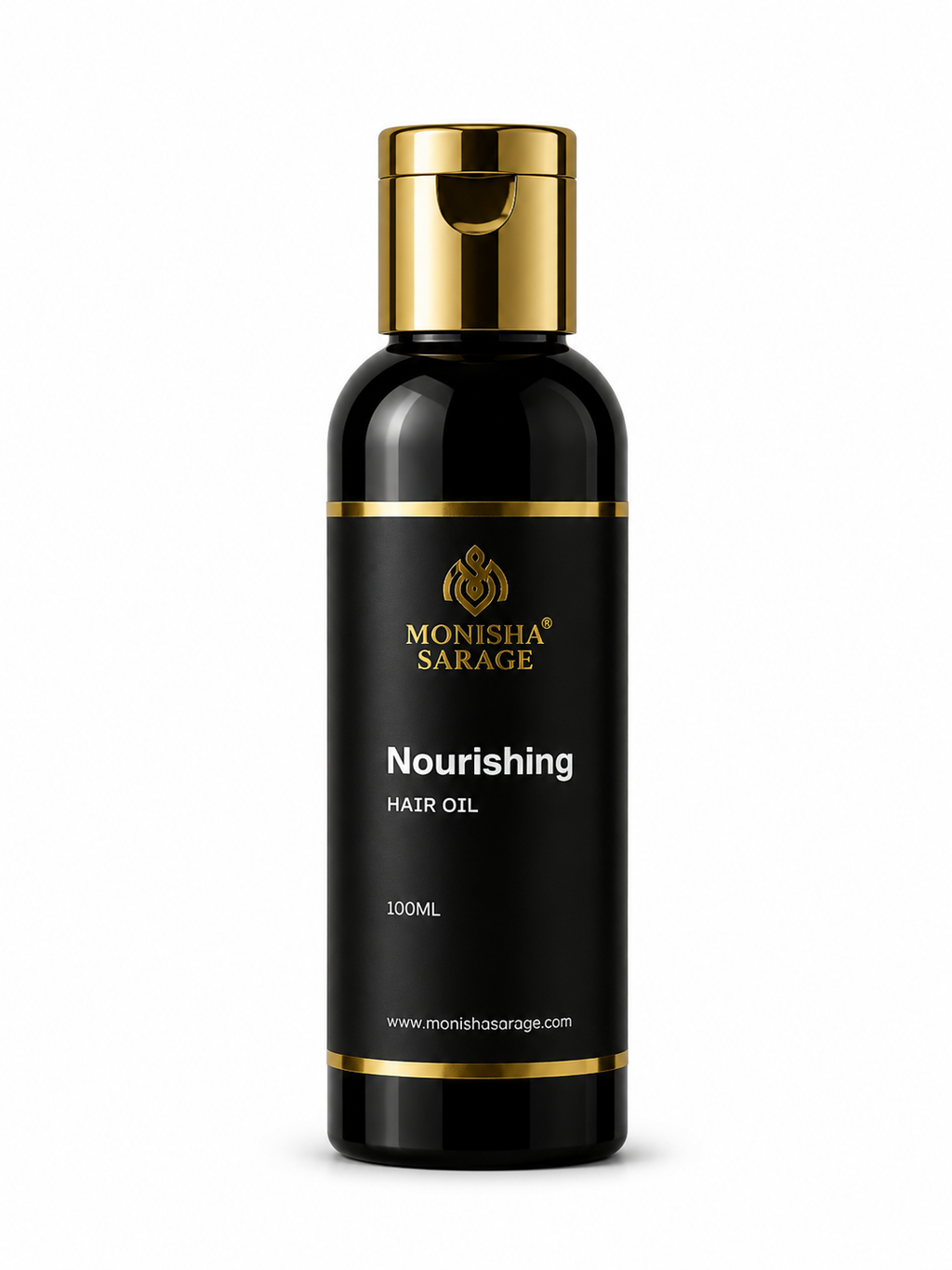 Monisha Sarage Nourishing Hair Oil | Herbal Hair Growth Oil for Hair Fall Control, Scalp Care & Shine | With Curry Leaves, Hibiscus, Neem, Proteins & Essential Oils | 100ml