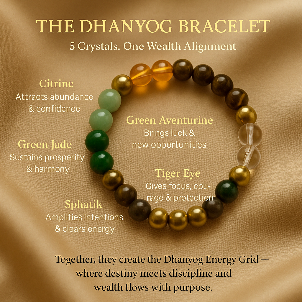 Dhanyog Bracelet | The Wealth Alignment Crystal Band