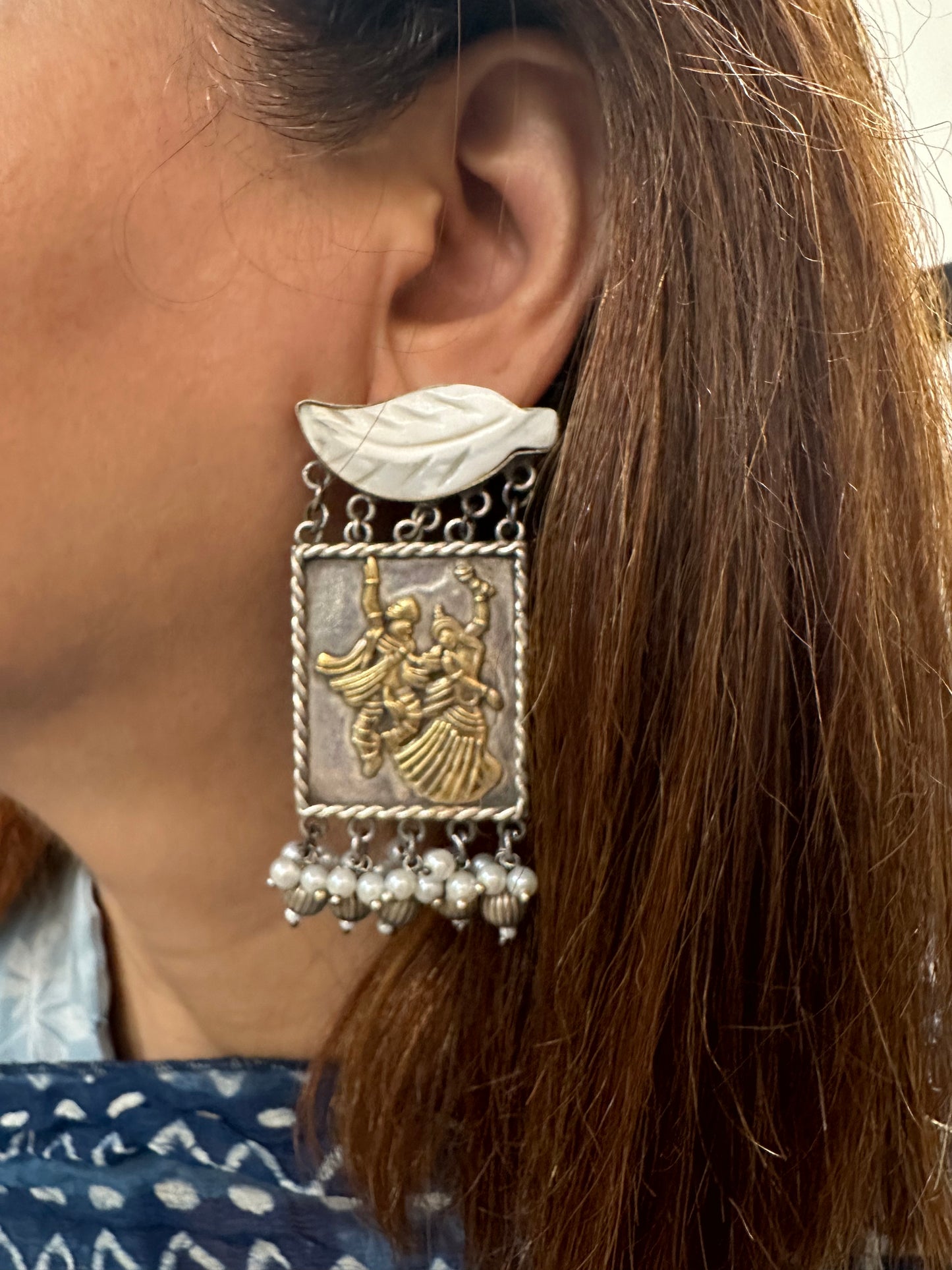 Radha Krishna Inspired Earrings