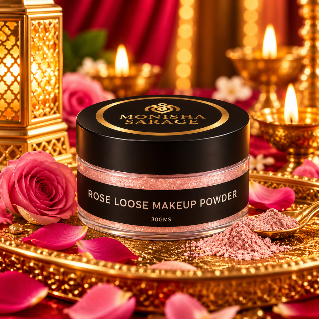Rose powder For face | Compact loose powder| for matte effect | 30gms