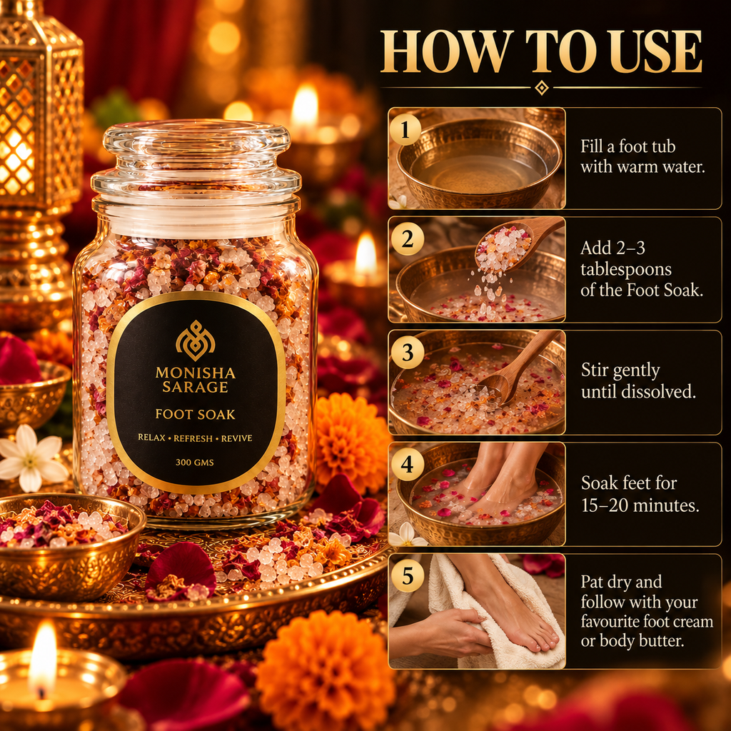 Botanical Foot Soak | Relaxing Mineral Foot Bath Salts with Rose Petals | Tired Feet Therapy | 150g
