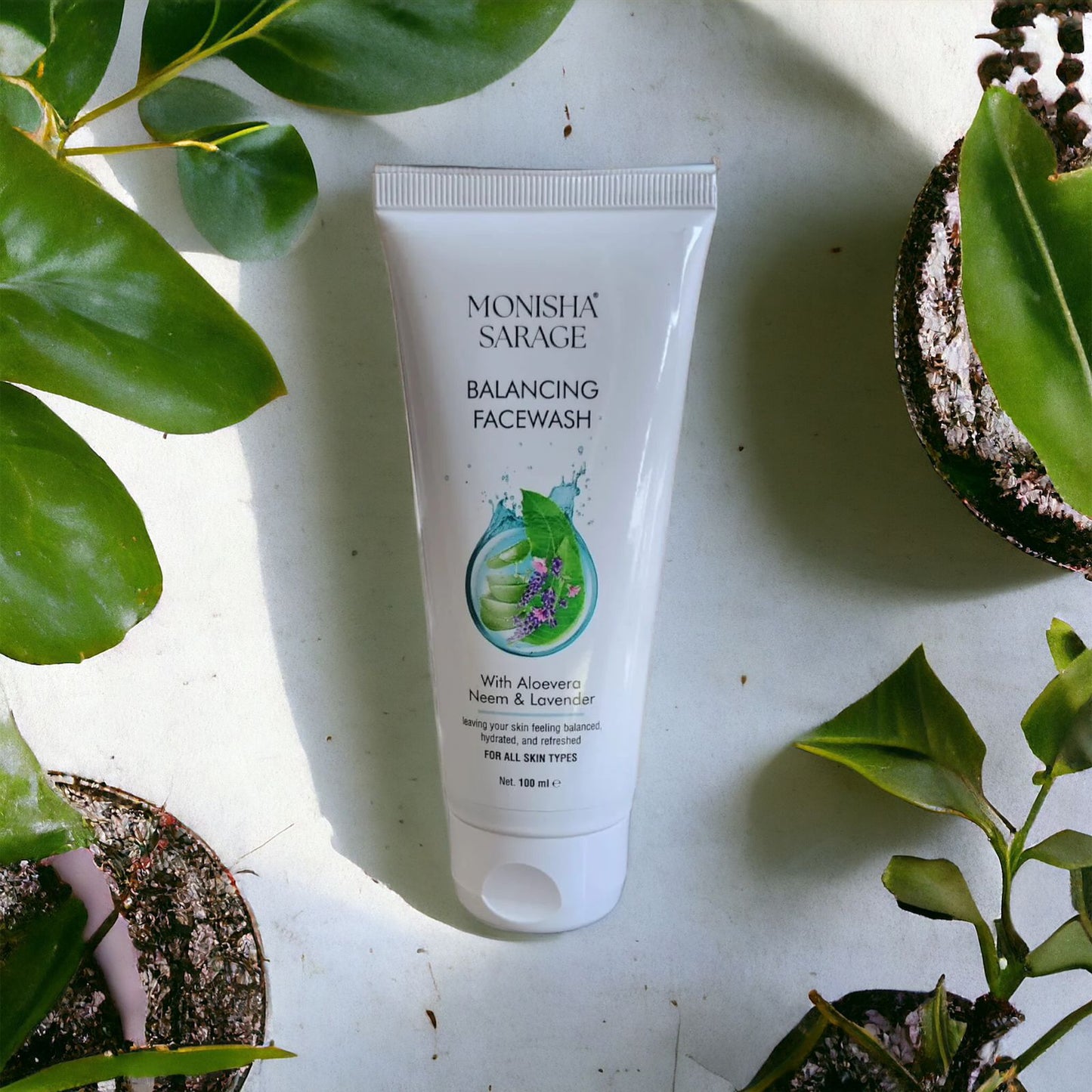 Balancing 3 in 1 facewash with Neem, Aloevera & Lavender | Combination to Normal Skin| 100ml