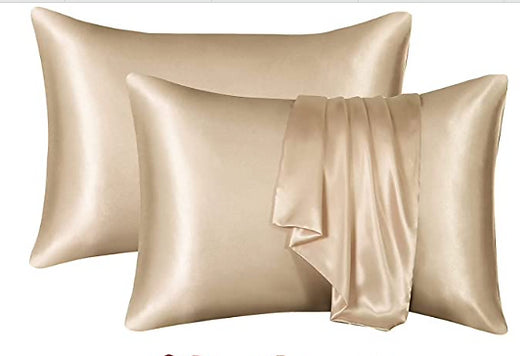 Monisha Sarage’s Satin Silk pillow covers for hair and skin-With Satin Scrunchie